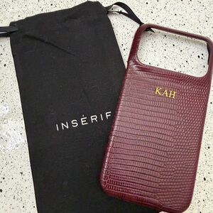 Burgundy Textured Phone Case